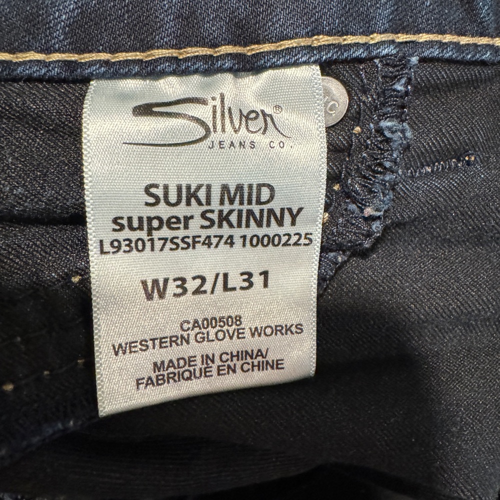 Dark Blue Skinny Jeans for Women - Picture 2 of 6